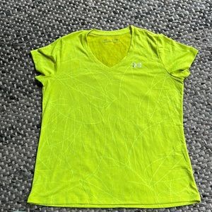Women’s Under Armor Heat Gear Shirt XL Lime Green
